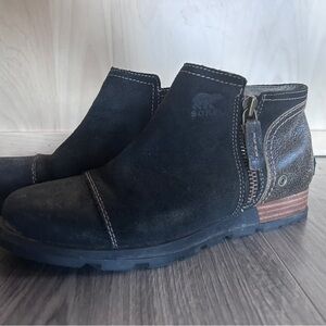 Sorel Men's Black and Brown Zipper Boots